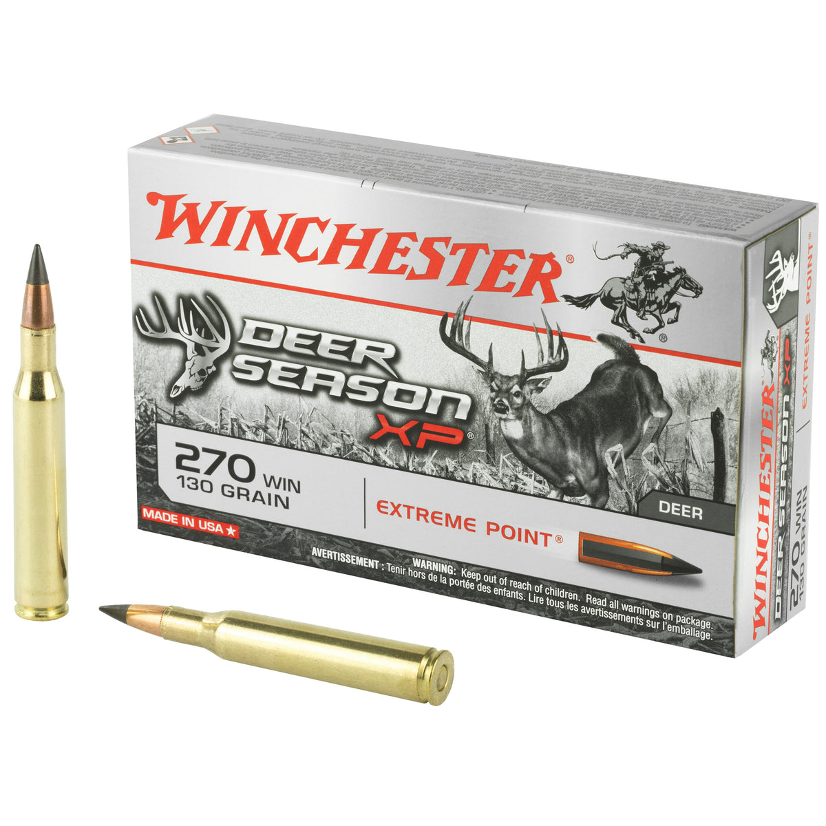 Winchester Deer Season XP Extreme Point 130 Grain .270 Winchester 3060 fps 020892221499