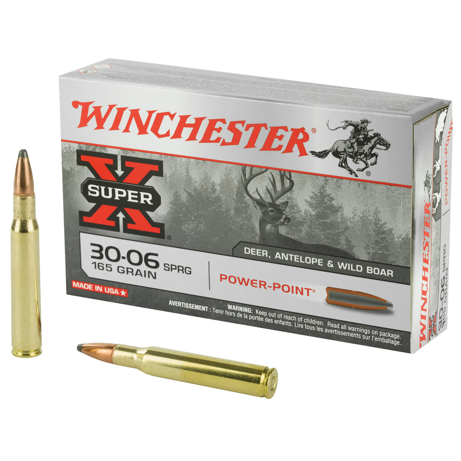 Winchester Super-X Power-Point Pointed Soft Point 165 Grain .30-06 Springfield 2800 fps 020892200760