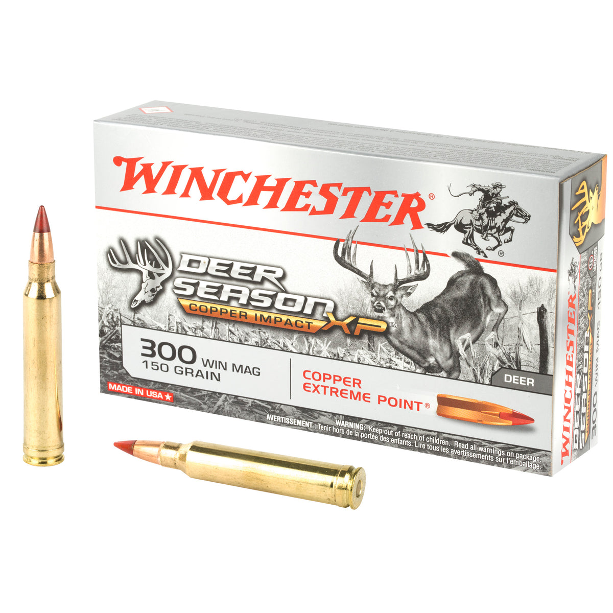 Winchester .300 Winchester Mag Copper Impact 150 grain Copper Extreme Point Lead-Free ammunition