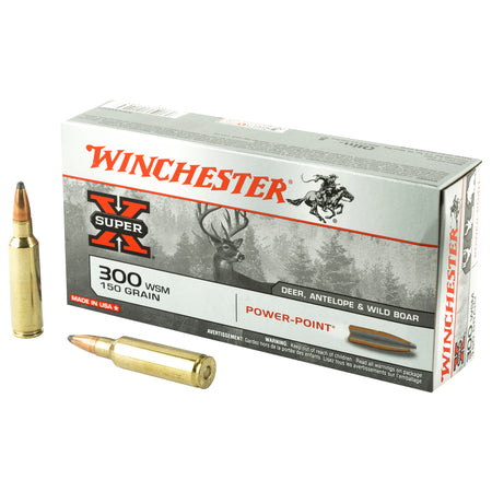 Winchester .300 WSM Super X 150 grain Power-Point ammunition