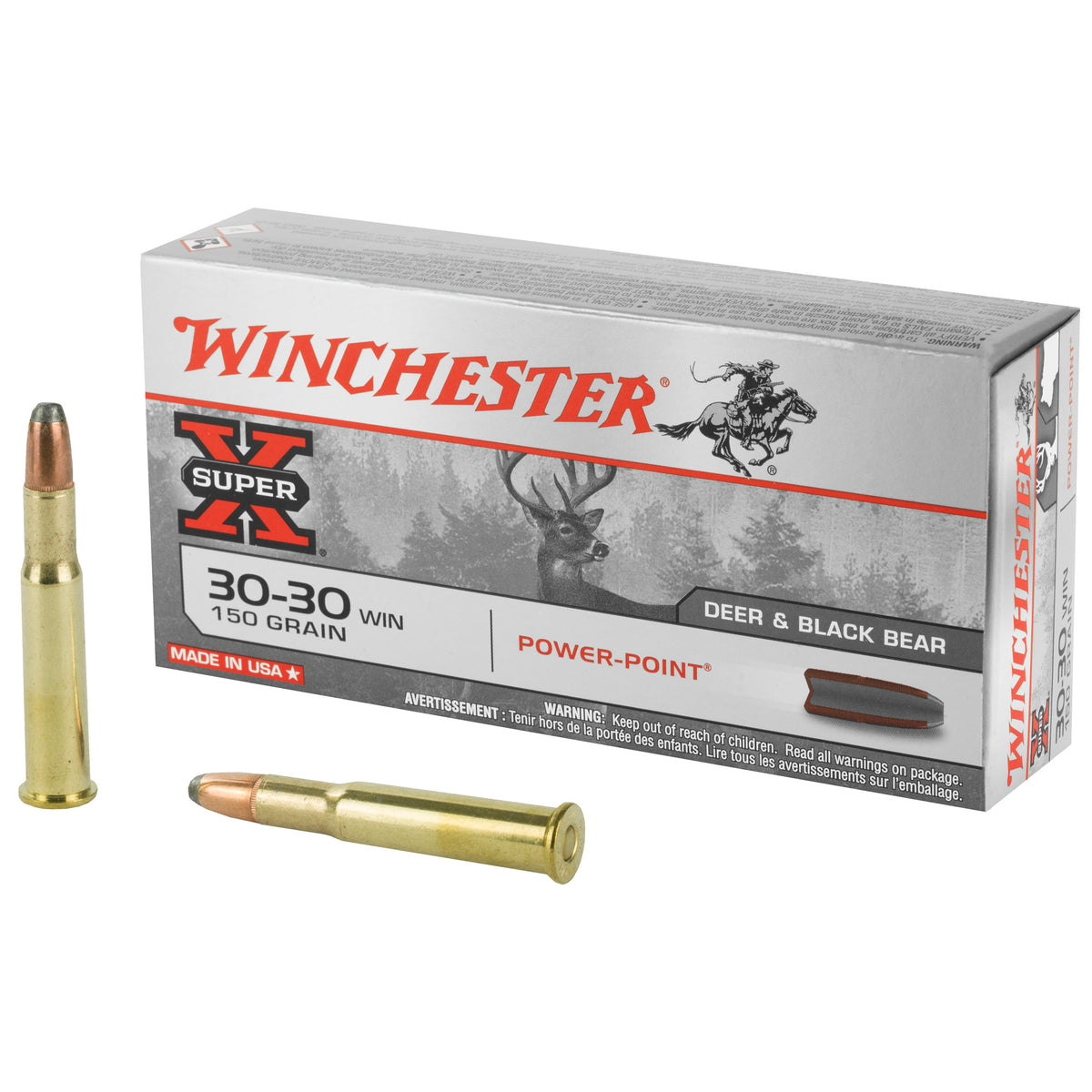 Winchester Super-X Power-Point 150 Grain .30-30 Winchester 2390 fps 020892200081