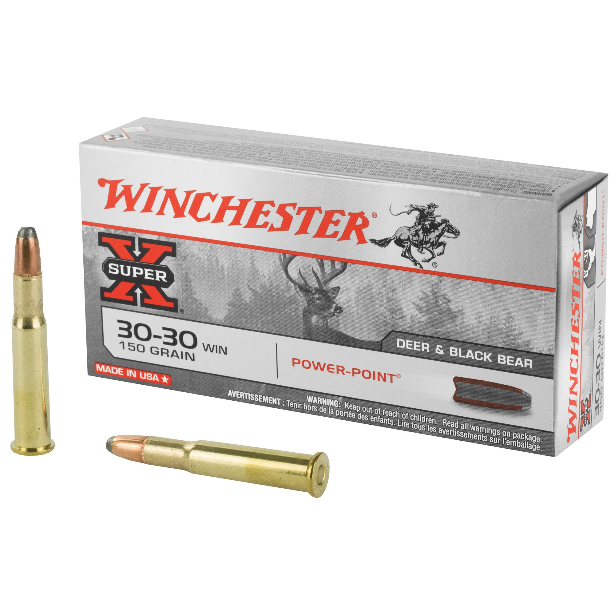 Winchester Super-X Power-Point 150 Grain .30-30 Winchester 2390 fps 020892200081