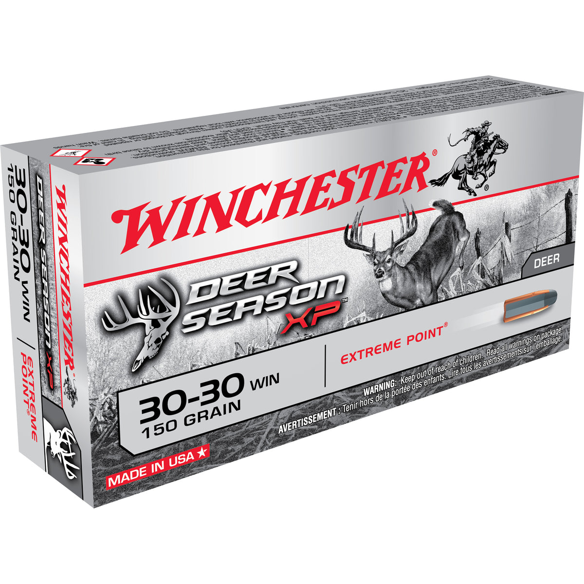 Winchester Deer Season XP Extreme Point 150 Grain .30-30 Winchester 2390 fps 020892222458