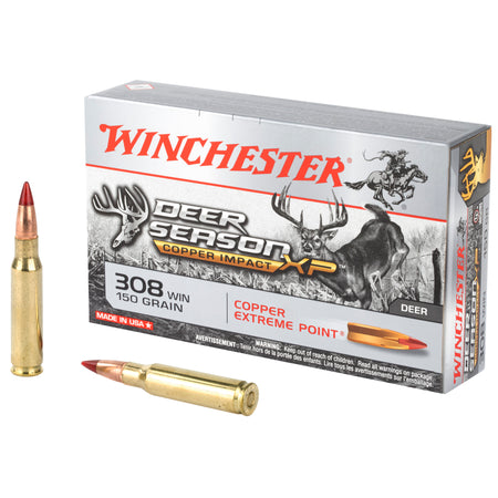 Winchester Copper Impact Copper Extreme Point Lead-Free 150 Grain .308 Win / 7.62x51mm 2810 fps 020892224223