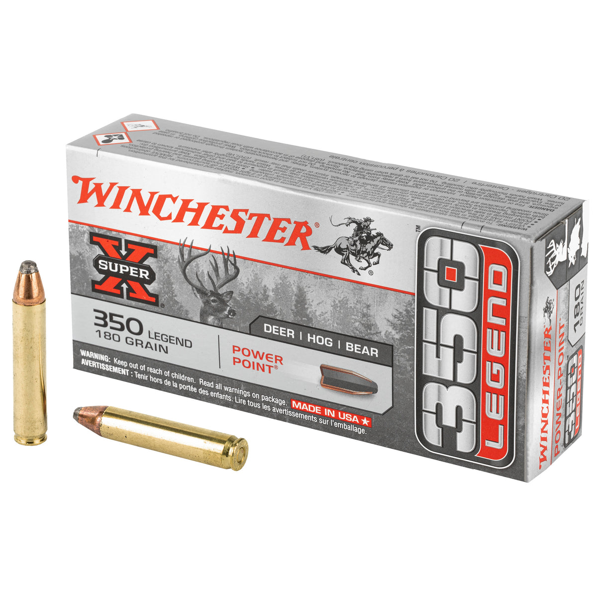 Winchester Super-X Power-Point 180 Grain .350 Legend 2100 fps 020892226326