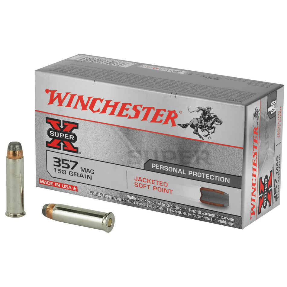 Winchester Super-X Jacketed Soft Point 158 Grain .357 Magnum 1235 fps 020892201453