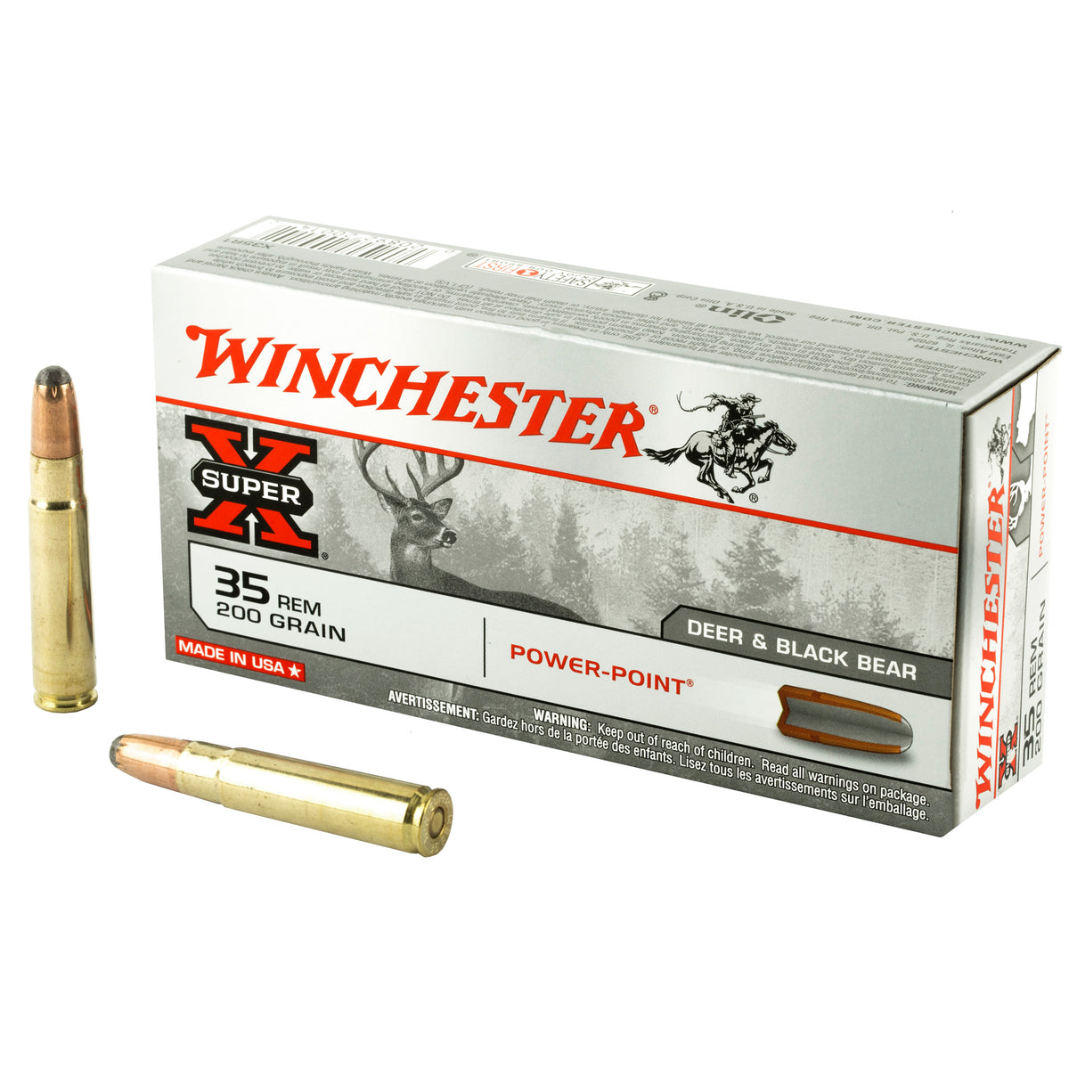 Winchester .35 Remington Super-X Power-Point 200 grain Pointed Soft Point ammunition