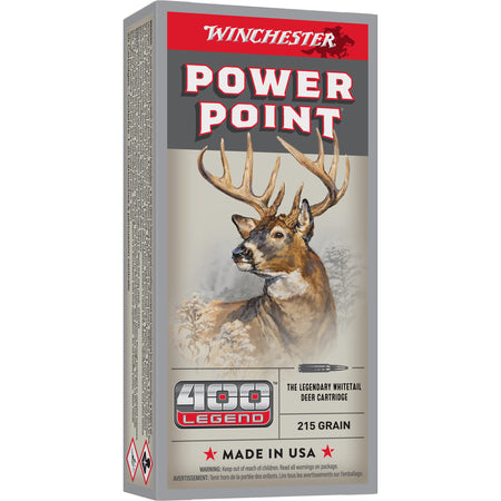 Winchester .400 Legend Power-Point 215 grain Jacketed Soft Point ammunition