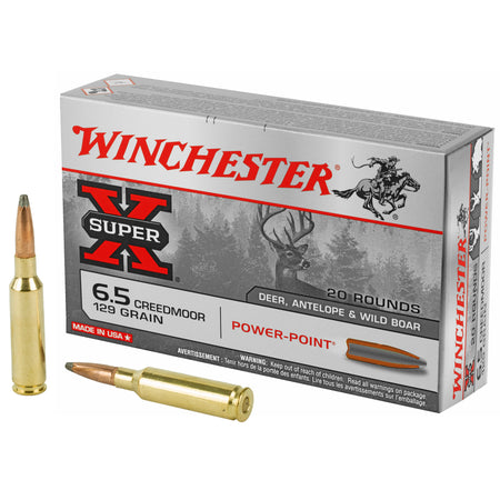 Winchester 6.5mm Creedmoor Super-X 129 grain Power-Point ammunition