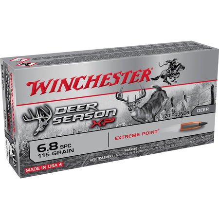 Winchester Deer Season XP Extreme Point 115 Grain 6.8 Remington SPC 2625 fps 020892230453