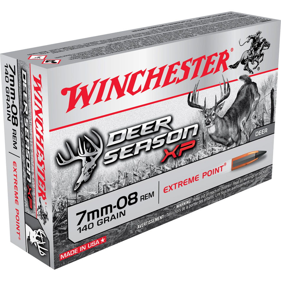 Winchester Deer Season XP Extreme Point 140 Grain 7mm-08 Remington 2800 fps 020892222656