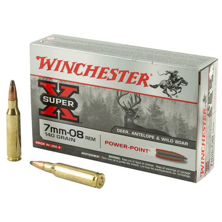 Winchester Super-X Power-Point Pointed Soft Point 140 Grain 7mm-08 Remington 2800 fps 020892210806