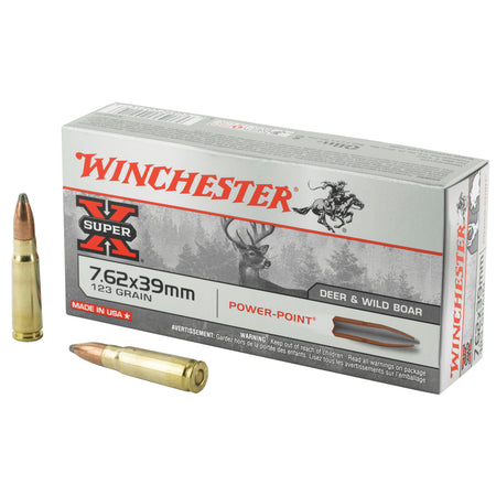 Winchester Super-X Power-Point 123 Grain 7.62x39mm 2365 fps 020892202146