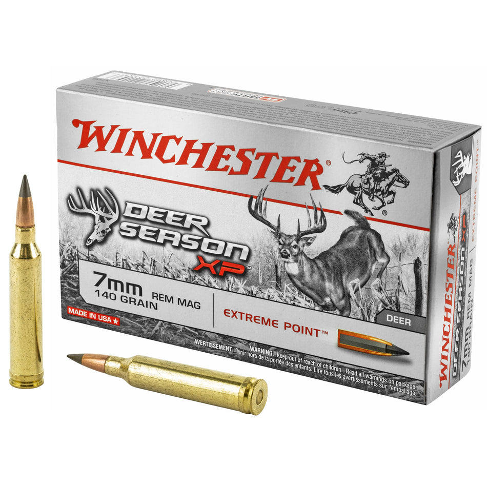 Winchester Deer Season XP Extreme Point 140 Grain 7mm Remington Mag 3100 fps 020892221536