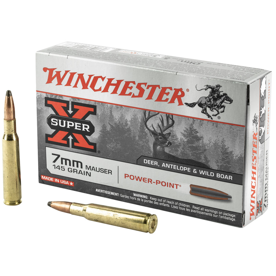 Winchester Super X Power-Point 145 Grain 7mm Mauser 2660 fps 020892201736