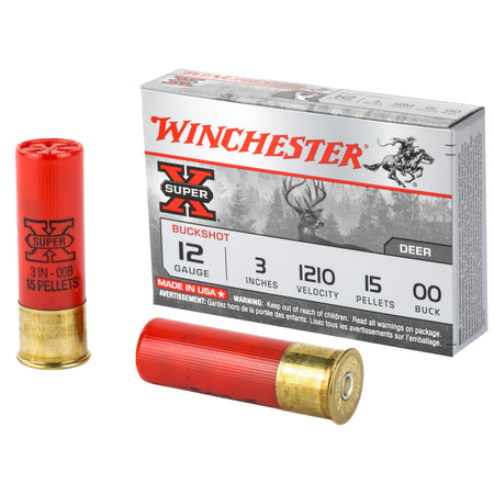 Winchester XB12300 Super X Buckshot 12 Gauge 3"  00 Buck Shot 1210 fps 020892007031