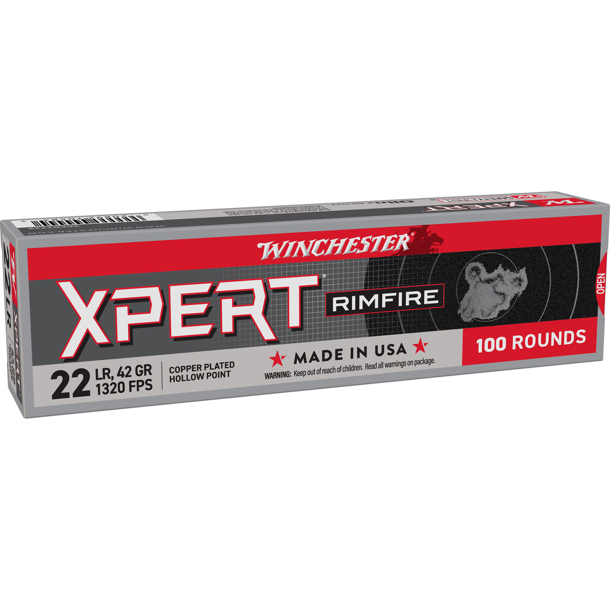 Winchester XPERT RIMFIRE Copper Plated Hollow Point 42 Grain .22 Long Rifle  020892104839