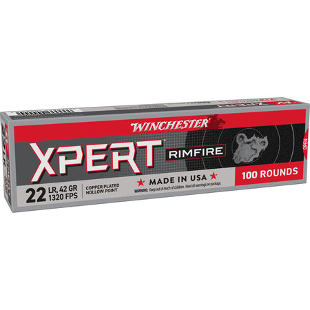 Winchester XPERT RIMFIRE Copper Plated Hollow Point 42 Grain .22 Long Rifle  020892104839