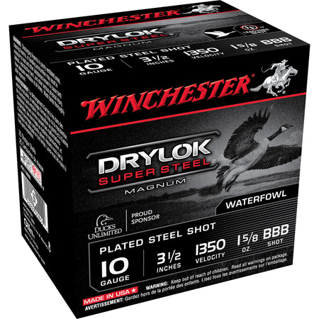 Winchester XSC10BBB Drylok Super Steel Magnum 10 Gauge 3.5" 1-5/8oz Steel Shot 1350 fps 020892008533