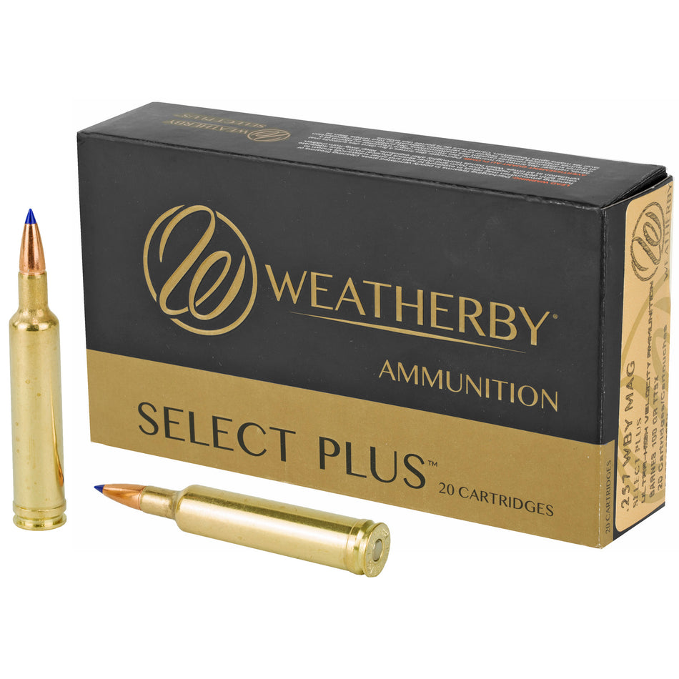 Weatherby Select Plus Tipped Triple Shock X Polymer Tip 100 Grain .257 Weatherby Mag 3500 FPS 747115425068