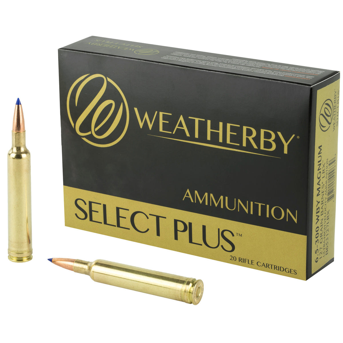Weatherby Select Plus Barnes LRX Lead Free 127 Grain 6.5-300 Weatherby Mag 3475 fps 747115429639
