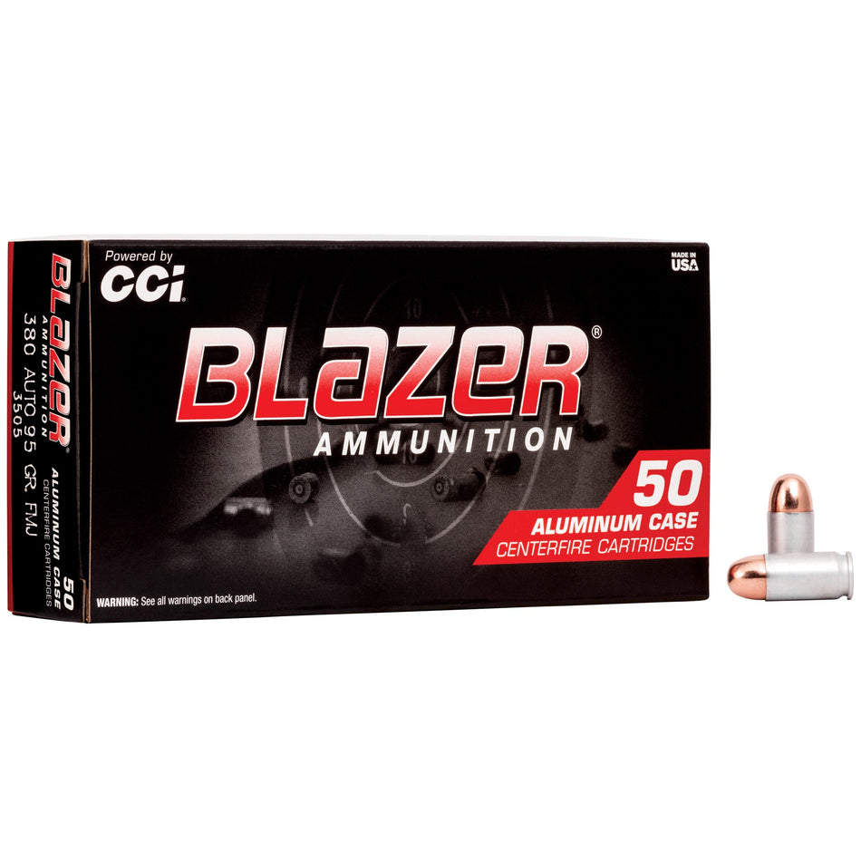 Blazer Aluminum Total Metal Jacket 95 Grain .380 ACP/Auto 945 fps 076683035059