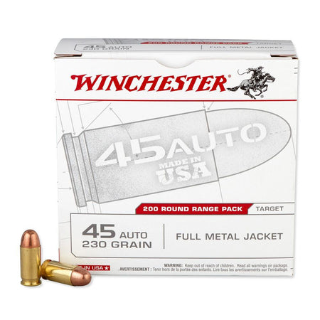 Winchester .45 ACP/Auto USA Range Pack 230 grain Full Metal Jacket ammunition