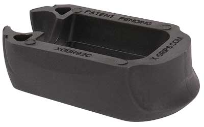 X-GRIP BR92C Magazine Grip Spacer, Beretta 92 Compact, 9mm, Improves Control and Increases Capacity
