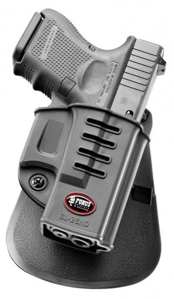 Fobus Evolution Glock 26/27/33 Paddle Holster with Sight Channel Protection