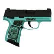 Sig Sauer "Sugar Skull Robin's Egg Blue Glitter" P365 Optic Ready Handgun 9mm Luger 10rd Magazines(2) 3.1" Barrel X-RAY 3 Sights Manual Safety