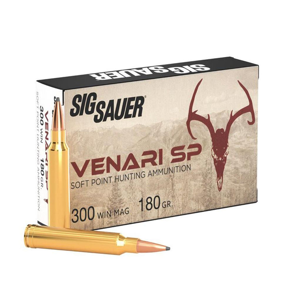 Sig Sauer Venari Soft Point 180 Grain .300 Winchester Mag 3050 fps 798681670079