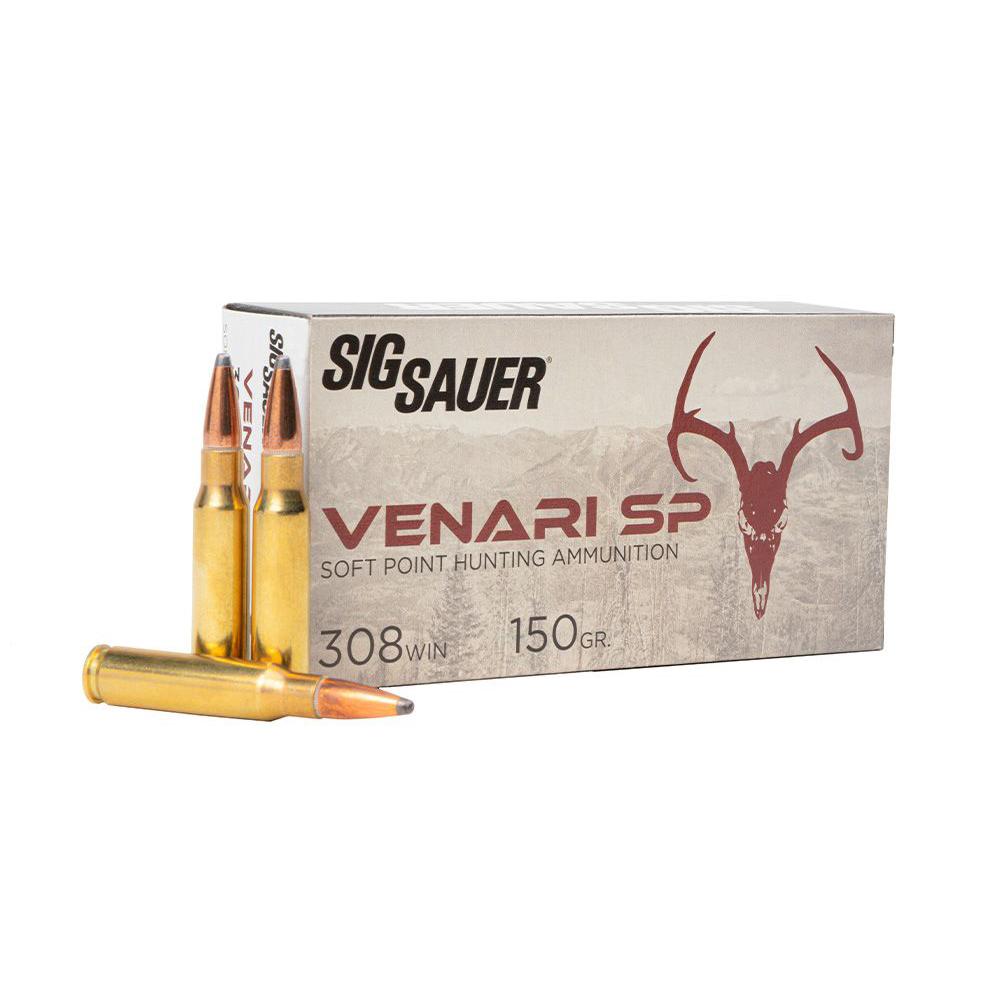 Sig Sauer Venari Soft Point 150 Grain .308 Win / 7.62x51mm 2900 fps 798681670024
