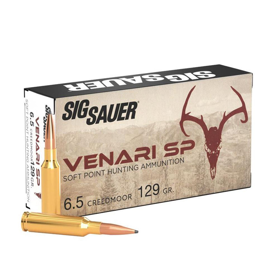 Sig Sauer Venari Soft Point 129 Grain 6.5mm Creedmoor 2820 fps 798681670031