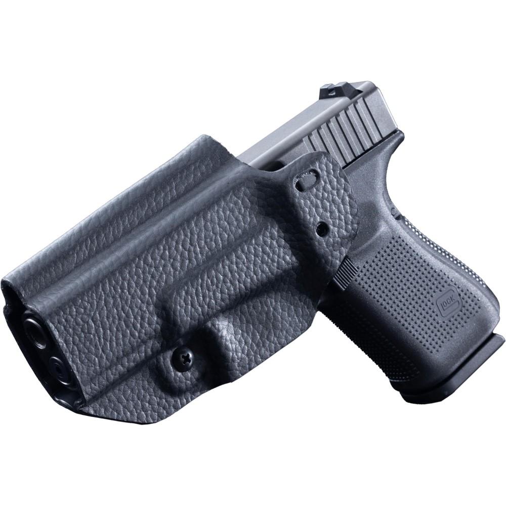 MFT Leather Hybrid Ambidextrous IWB/OWB Holster for Glock 19/23/44/45 Black