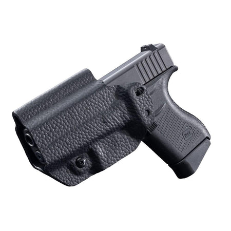 Mission First Tactical Ambi Leather Hybrid Holster for Glock 43/43X Black IWB/OWB