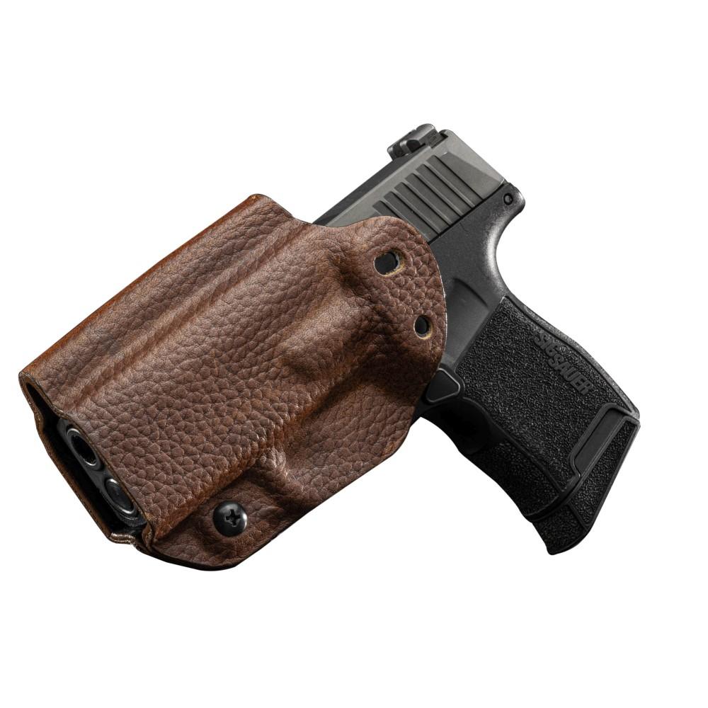Mission First Tactical Ambi IWB/OWB Leather Hybrid Holster Sig Sauer P365 Brown
