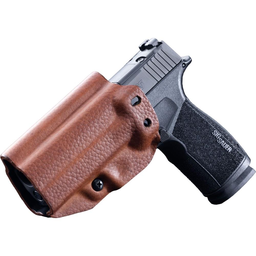 MFT Leather Hybrid AIWB/IWB/OWB Holster Sig Sauer P365-XMacro Brown Ambi
