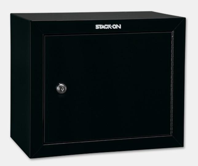 Stack-On Steel Handgun Ammo Cabinet Black with Key Lock