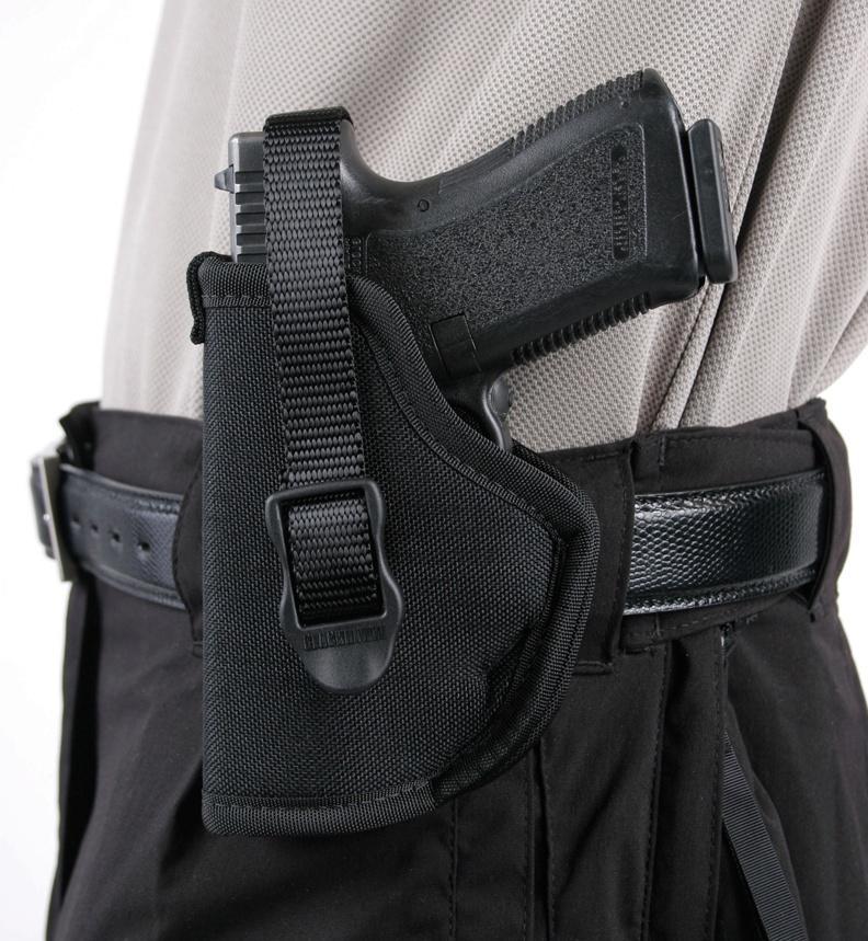 Blackhawk Nylon Padded Hip Holster with Retention Strap Left Hand