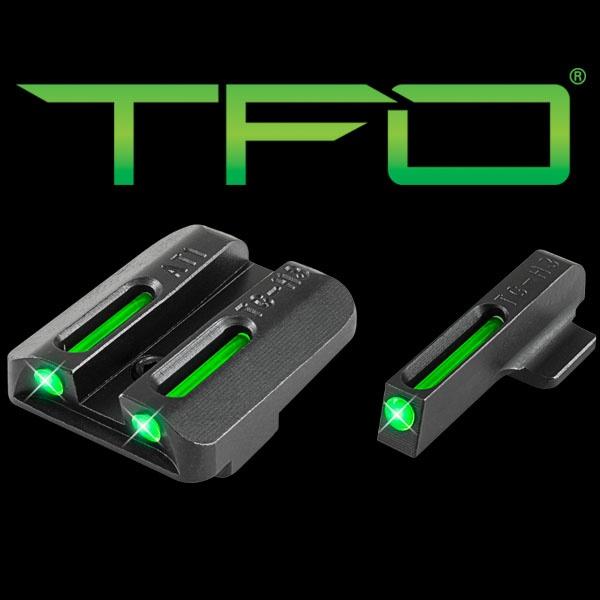 Truglo TFO Day/Night Tritium Fiber-Optic Sights Kahr - Green Front & Rear