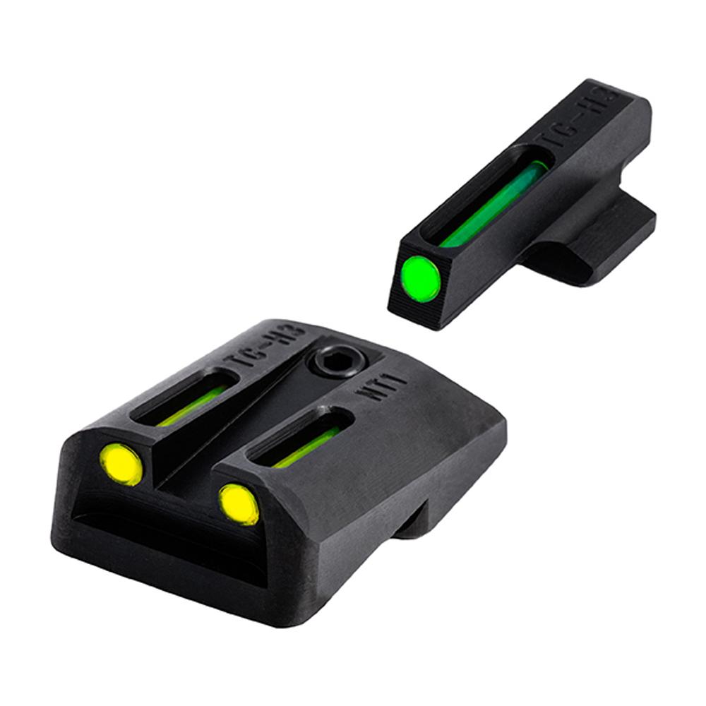 Truglo TFO Tritium/Fiber-Optic Sights 1911 Novak .270/.450 Front Green Rear Yellow