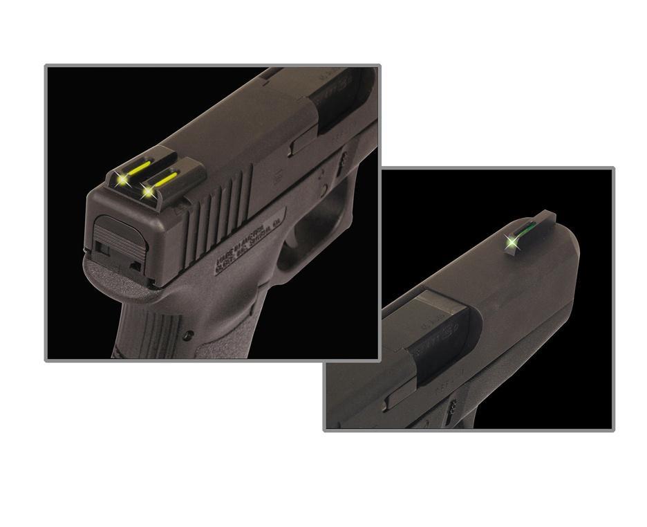 Truglo TFO Tritium Fiber-Optic Handgun Sights Sig #8 Front/Rear Green/Yellow