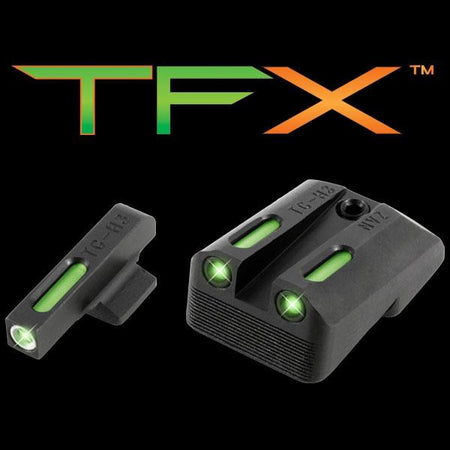 Truglo TFX Tritium Fiber-Optic Night Sights Fits Novak LoMount Dovetail