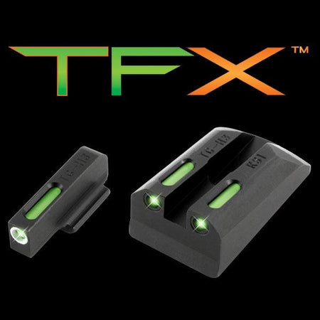 Truglo TFX Tritium + Fiber-Optic Night Sights for Ruger SR9 / SR40 / SR45 Series - Green