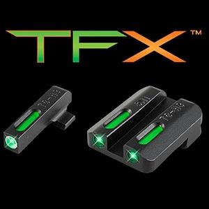 Truglo TFX Tritium Fiber-Optic Sight Set for Steyr Mannlicher A1 Models Green Front/Rear