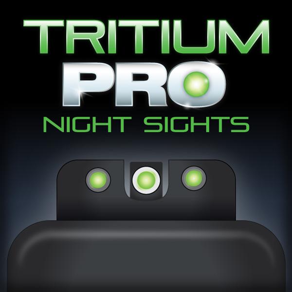 Truglo Tritium Pro Night Sights Fit FNH FNP FNX FNS 40 Series - Front White Outline Rear Green