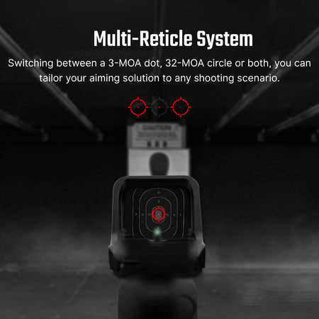 Osight C 3 MOA Red Dot with 32 MOA Circle Multi-Reticle Optic System