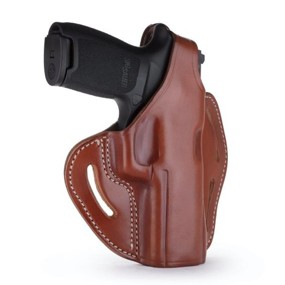 BHX Size 4 Thumb Break Belt Holster Classic Brown Right Hand