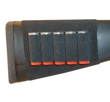 Grovtec Open Style Shotgun Stock Cartridge Holder Black Finish
