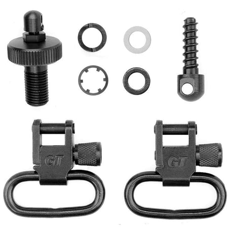 Grovtec 1 Inch Loop Locking Swivel Set for Mossberg 500 20 Gauge Black